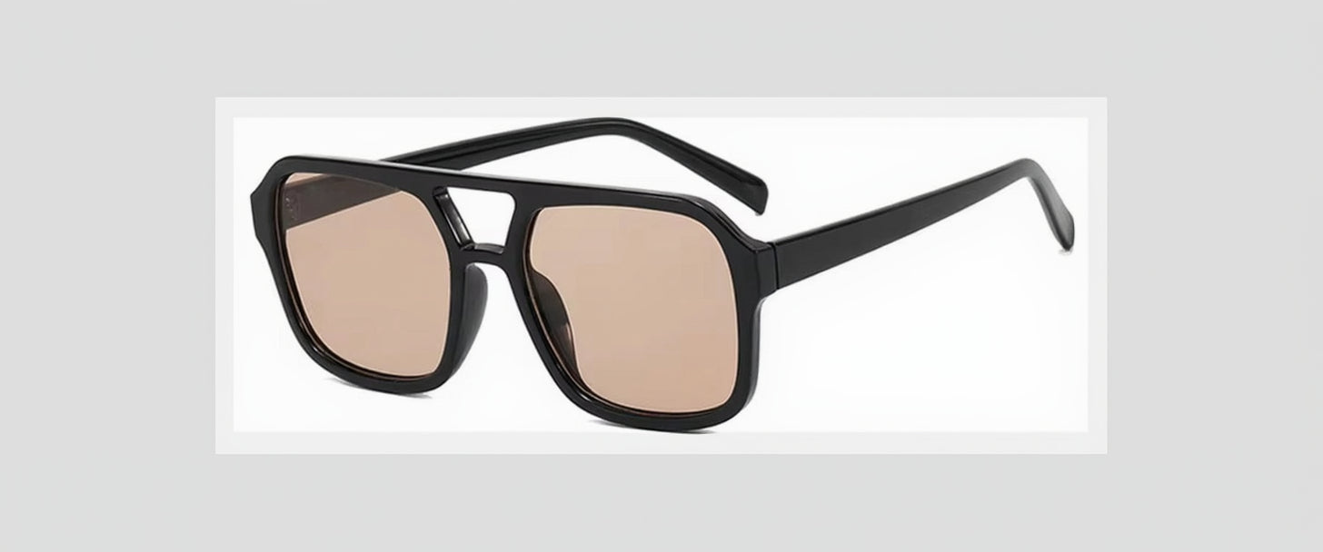 Popularity Vintage Style Yellow Women'S Sunglasses New Trendy Pilot Sunglasses Men Oversized Square Candy Color Eyewears UV400