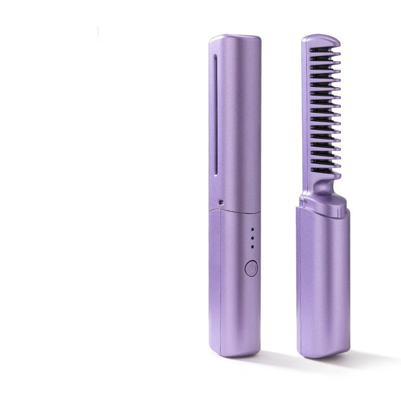 Professional Cordless Hair Straightener & Curler Brush
