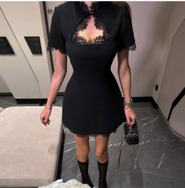 Sexy Lace Patchwork Dress 