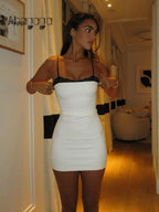 Lace Patchwork Spaghetti Dress