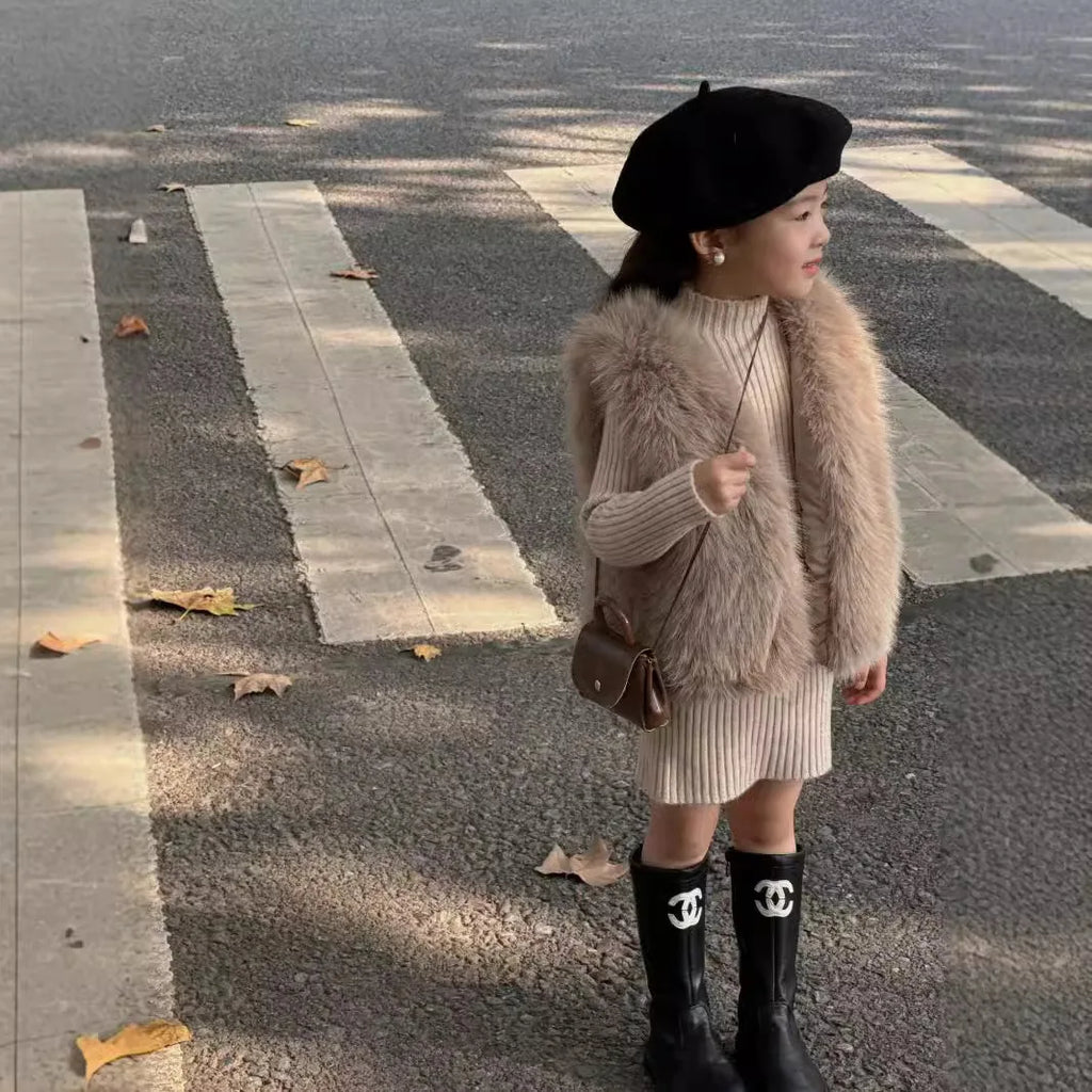 Children Stylish Imitation Fur Vest