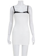 Lace Patchwork Spaghetti Dress