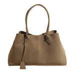 Faux Suede Solid Color Handbag 